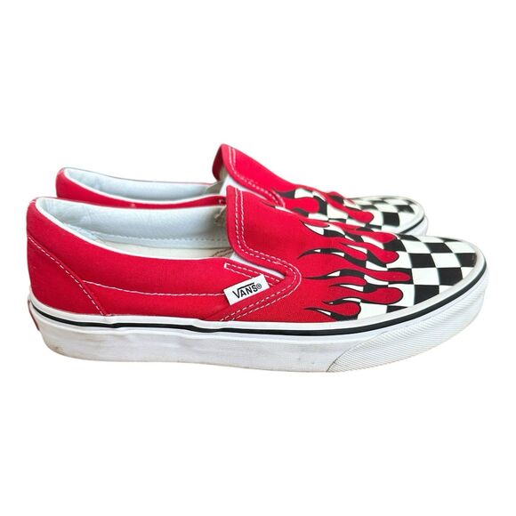 Vans Flame Checkerboard Slip-On Sneakers - Picture 3 of 5